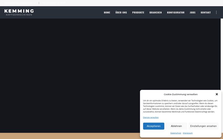Screenshot of kemming-kaffeemaschinen.de