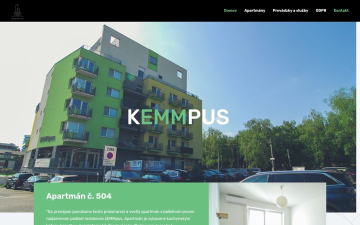 Screenshot of kemmpus.sk