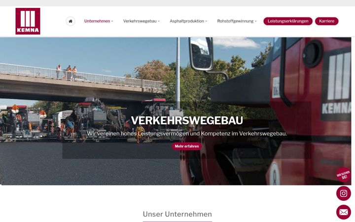 Screenshot von kemna.de