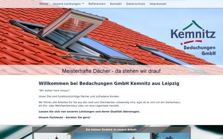 Screenshot of kemnitz-dachdecker.de