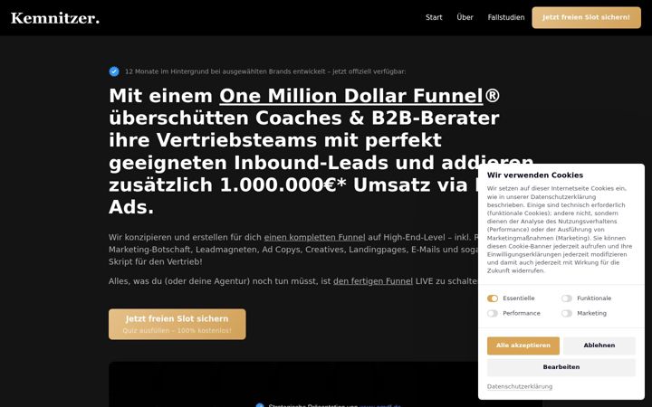 Screenshot of kemnitzer.com