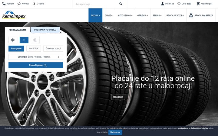Screenshot of kemoimpex.com