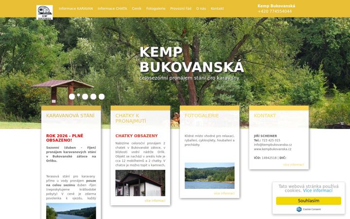 Screenshot of kempbukovanska.cz