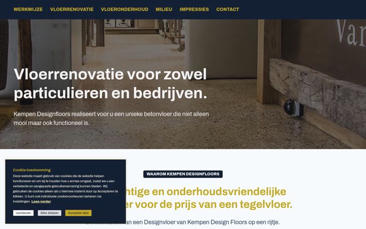 Screenshot of kempendesignfloors.nl