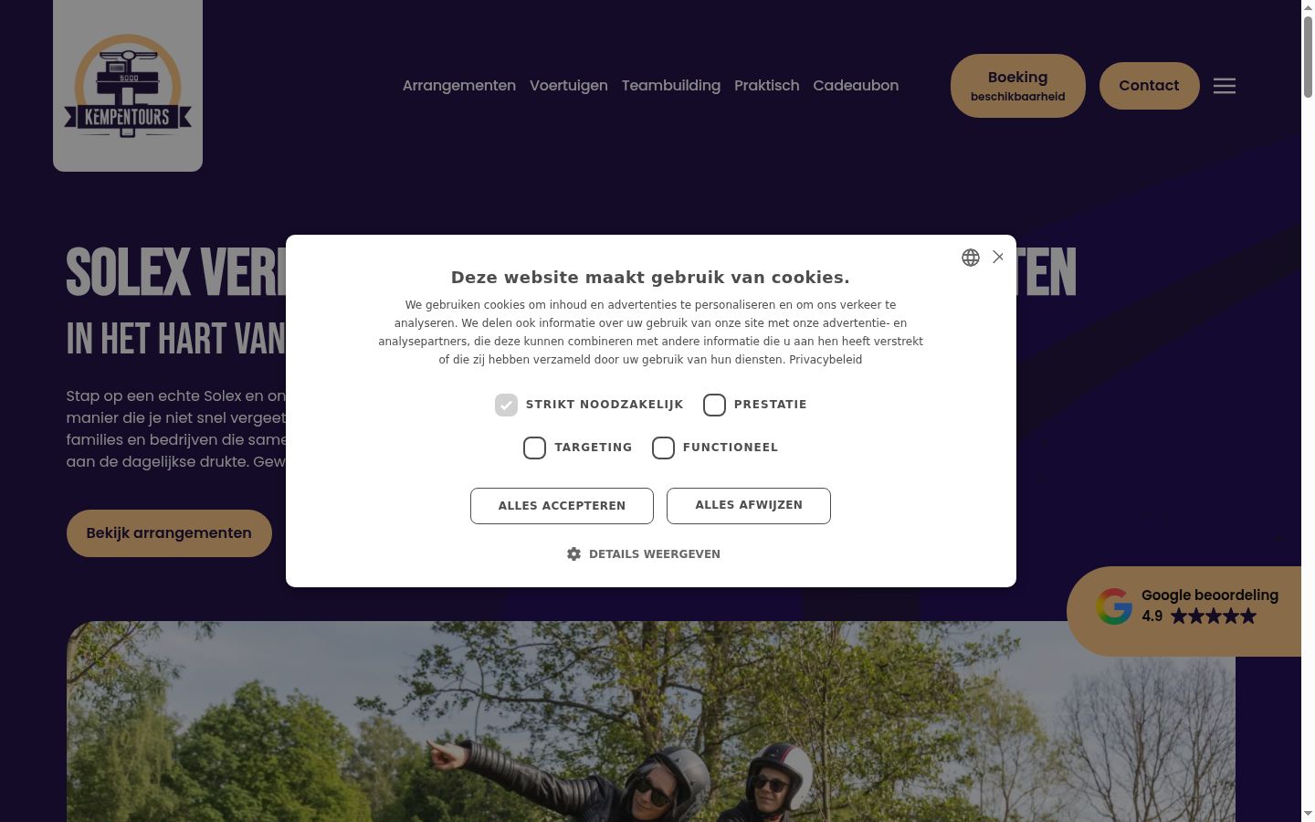 Screenshot tal-banner tal-kunsens muri qabel kwalunkwe interazzjoni