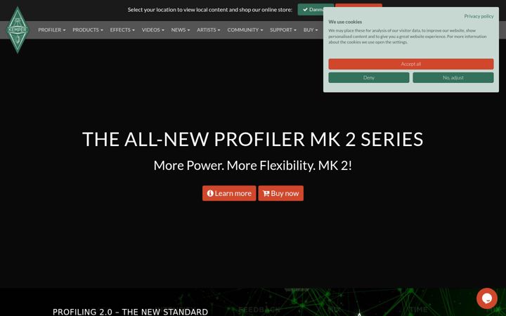 Screenshot of kemper-amps.com