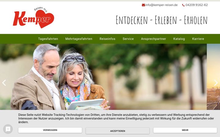 Screenshot of kemper-reisen.de