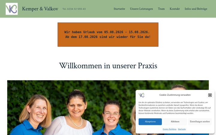 Screenshot of kemper-valkov-kardiologie.de
