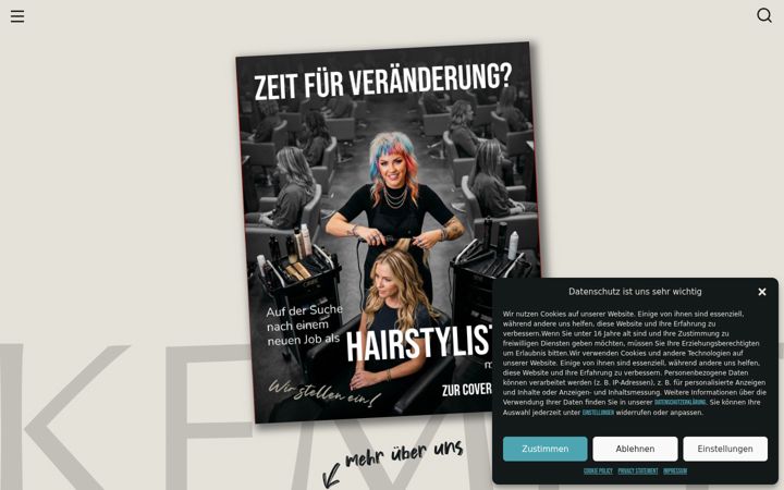 Screenshot of kempfdiefriseure.de