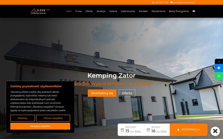 Screenshot of kempingzator.pl