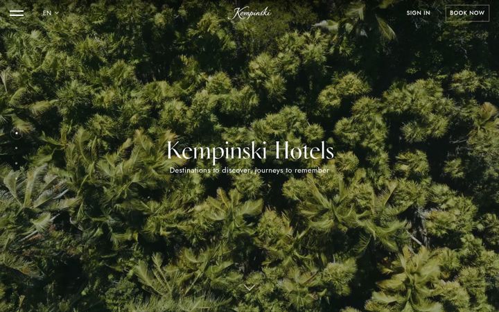 Screenshot of kempinski.com