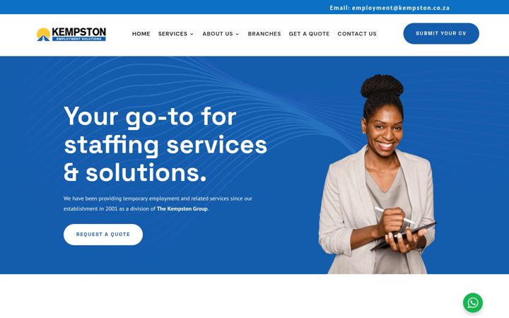 Screenshot of kempstonemploymentsolutions.co.za