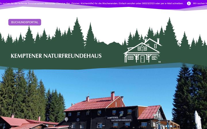 Screenshot of kemptener-naturfreundehaus.de