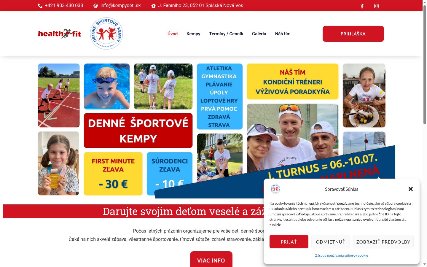 Snimka zaslona bannera za privolu prikazanog prije bilo kakve interakcije