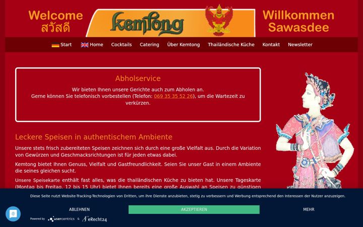 Screenshot of kemtong-frankfurt.de