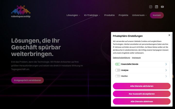 Screenshot of kemweb.de