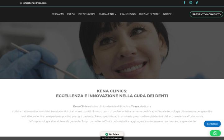 Screenshot of kenaclinics.com