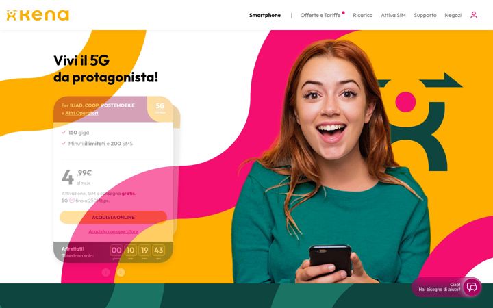 Screenshot of kenamobile.it