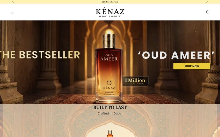 Screenshot of kenazperfumes.com