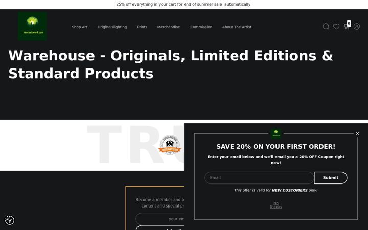 Screenshot of kencartwork.com