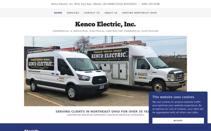 Screenshot of kencoelectric.com