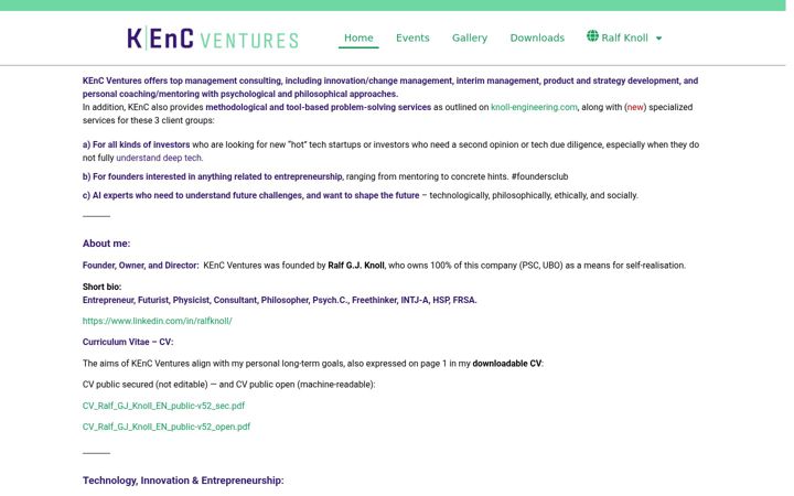 Screenshot of kencventures.com