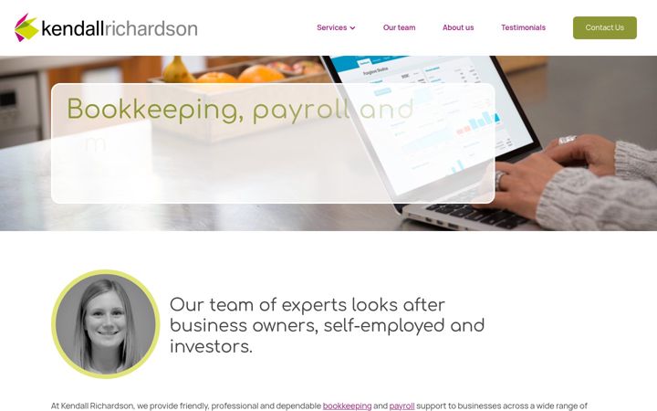 Screenshot of kendallrichardson.co.uk
