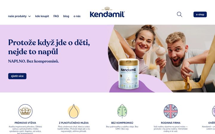 Screenshot of kendamil.cz