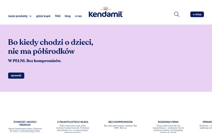 Screenshot of kendamil.pl