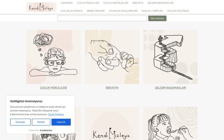 Screenshot of kendimizleyiz.com