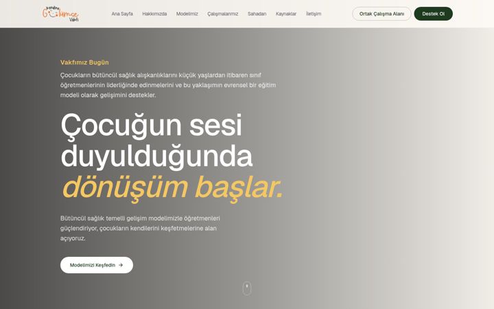 Screenshot of kendinegulumse.org.tr