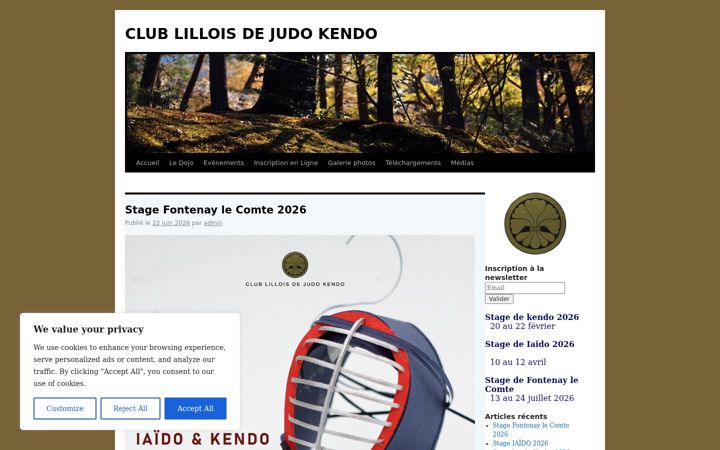 Screenshot of kendo-lille.com