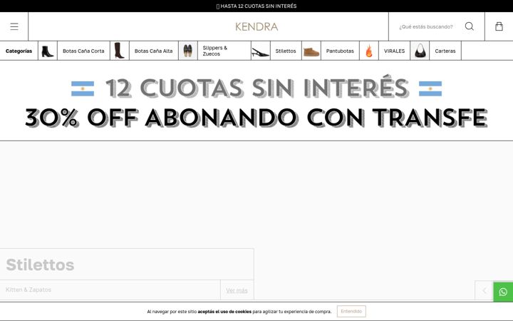 Screenshot of kendra.com.ar
