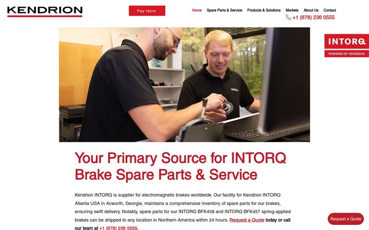 Screenshot of kendrion-intorqusa.com