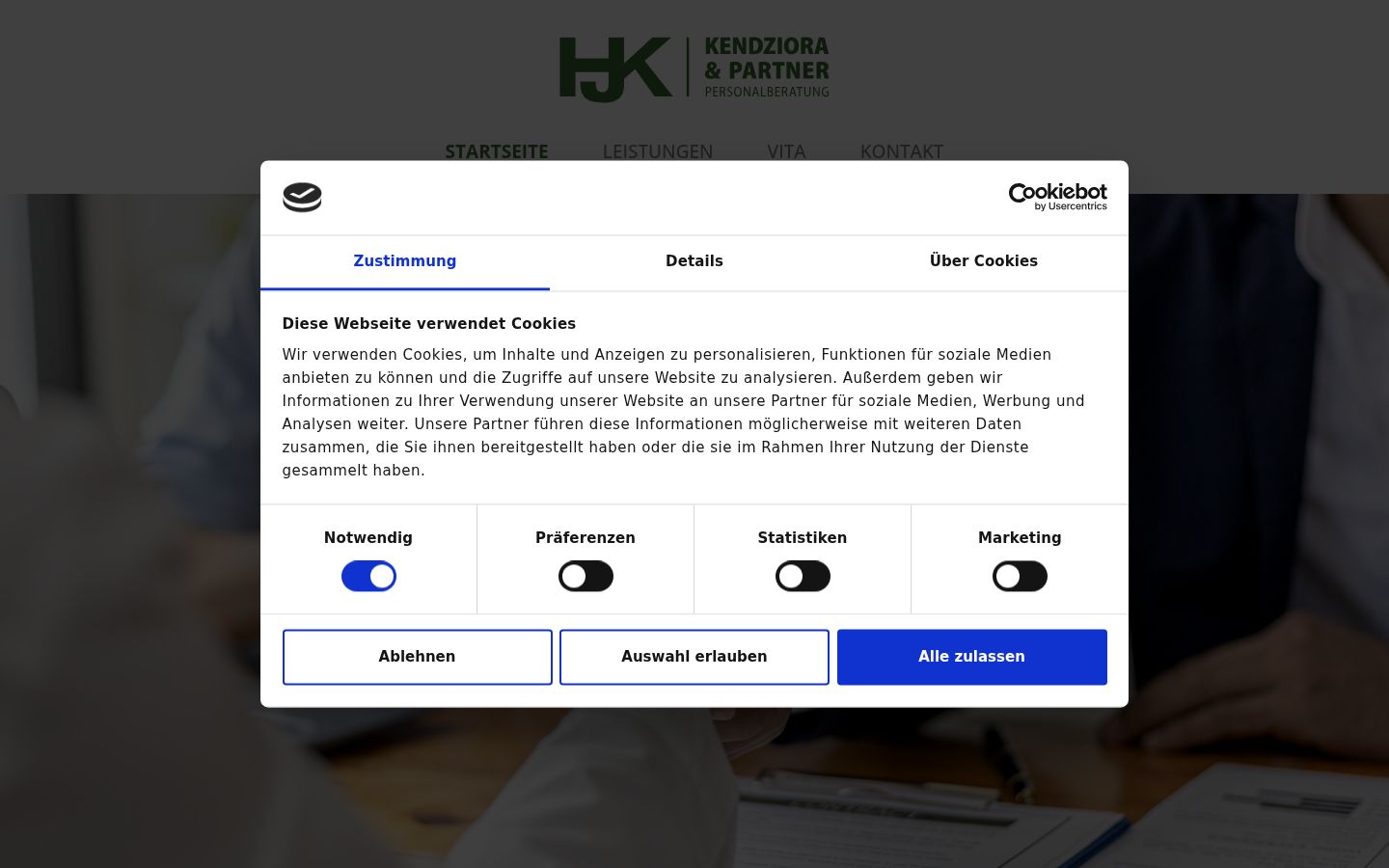 Screenshot tal-banner tal-kunsens muri qabel kwalunkwe interazzjoni