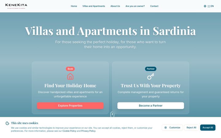 Screenshot of kenekita.com