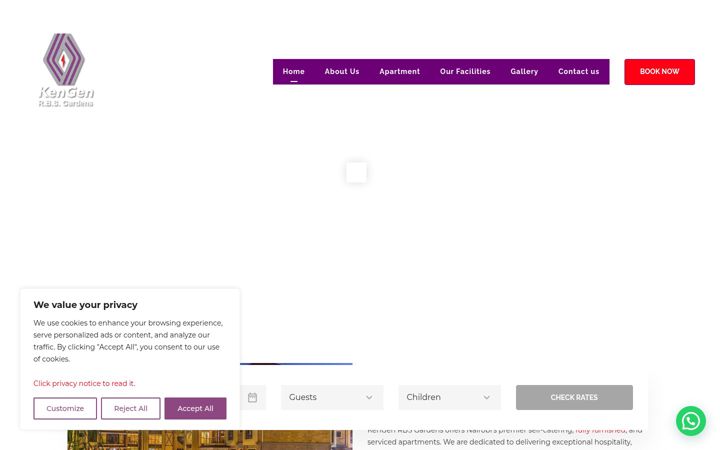 Screenshot of kengenrbsgardens.com