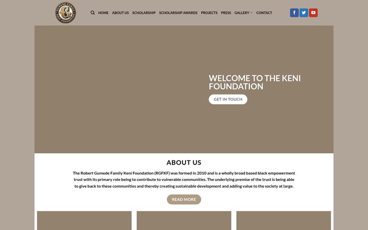 Screenshot of kenifoundation.co.za