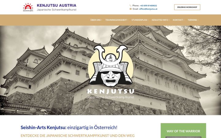 Screenshot of kenjutsu.at