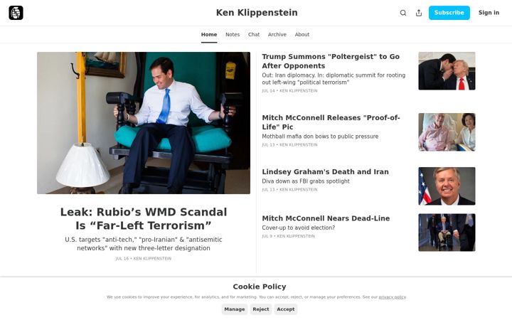 Screenshot of kenklippenstein.com