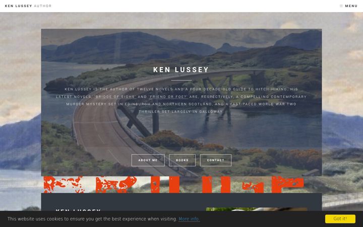 Screenshot of kenlussey.com