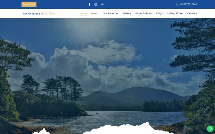 Screenshot του kenmarebayboattours.com