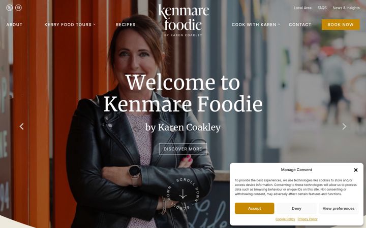 Screenshot of kenmarefoodies.com