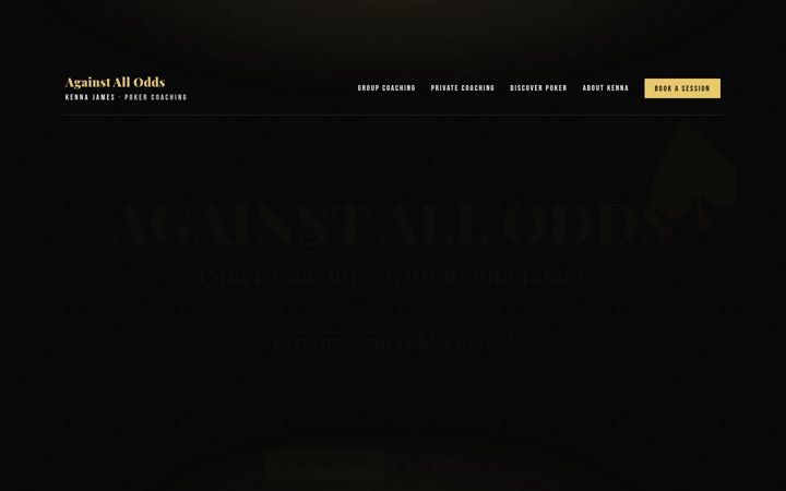 Screenshot of kennajames.com