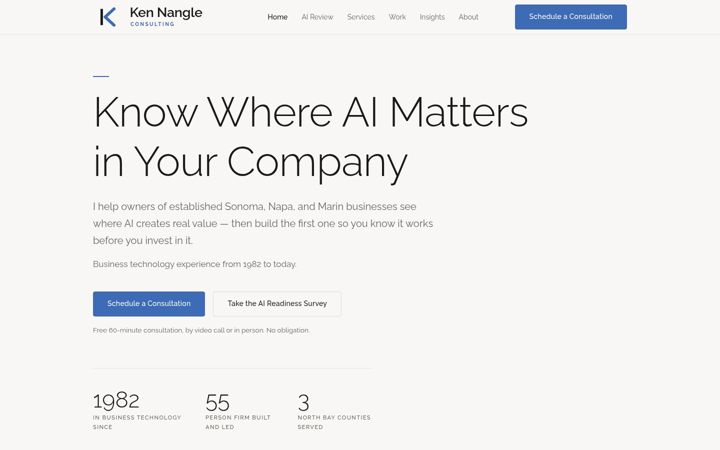 Screenshot of kennangle.com