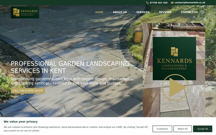 Screenshot of kennardslr.co.uk
