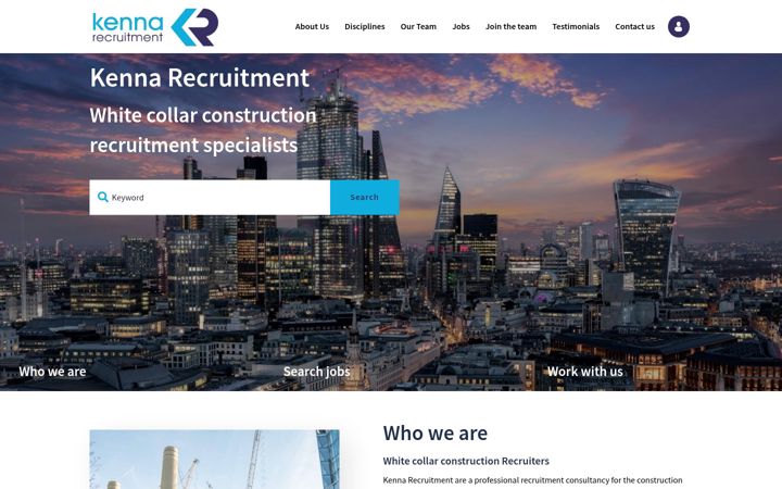 Screenshot of kennarecruitment.co.uk