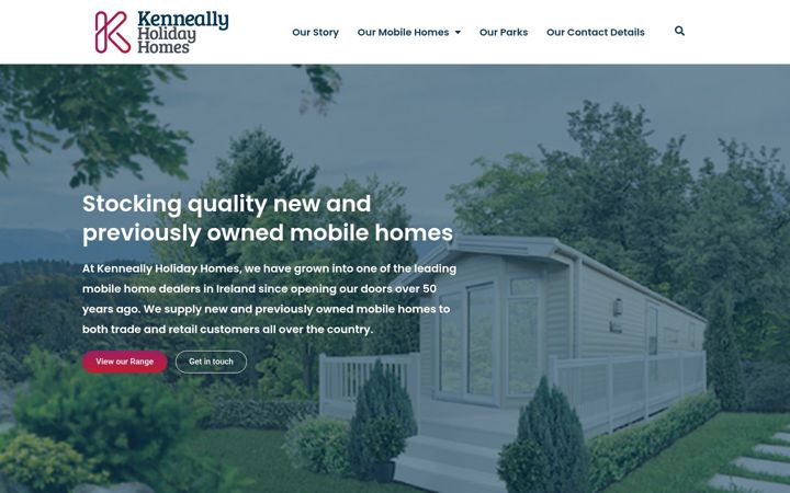Screenshot of kenneallyholidayhomes.ie
