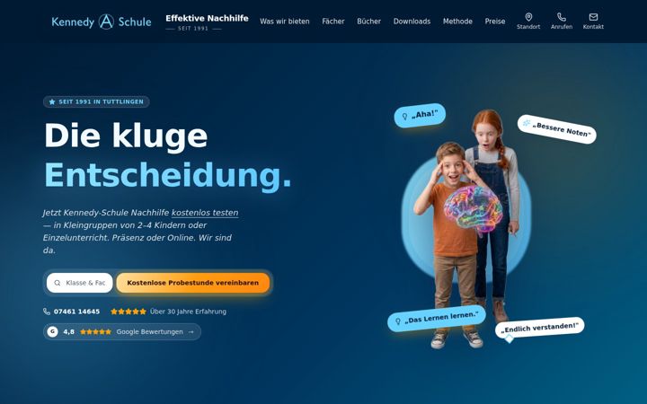 Екранна снимка на kennedy-schule.de