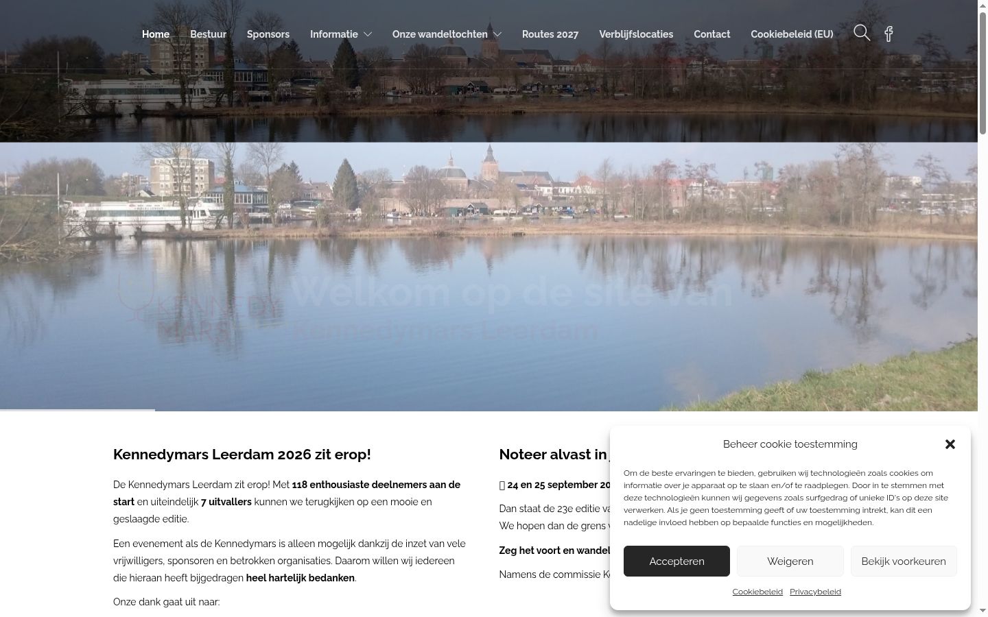 Screenshot tal-banner tal-kunsens muri qabel kwalunkwe interazzjoni